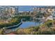 Stunning aerial of waterfront property with boardwalk and marina at 755 Collany Rd # 504, St Petersburg, FL 33715