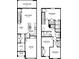 Two-story floor plan with 3 bedrooms, 2 baths, and a garage at 11381 Crescent Deer Dr, Land O Lakes, FL 34638