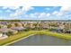 Community boasts numerous homes surrounding a serene lake at 16340 Treasure Point Dr, Wimauma, FL 33598