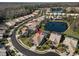 Aerial view showcasing home's location in a quiet community at 3621 Darston St, Palm Harbor, FL 34685