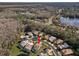 Aerial view showcasing home's location in a quiet community at 3621 Darston St, Palm Harbor, FL 34685