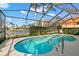 Relaxing screened pool with lake view, ideal for enjoying Florida sunshine at 3621 Darston St, Palm Harbor, FL 34685
