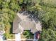 Aerial view of house, landscaping, and driveway at 8529 Alexandra Arbor Ln, Temple Terrace, FL 33637