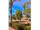 Landscaped front yard with palm trees and shrubs at 10059 Crooked Creek Dr # 102, Venice, FL 34293