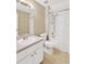 Clean bathroom with toilet, bathtub, shower, and vanity with sink at 10814 Newbridge Dr, Riverview, FL 33579