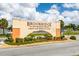 Brookridge community entrance with landscaping and signage at 14912 Brookridge Blvd, Brooksville, FL 34613