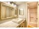 Bathroom with single vanity and a shower/tub combo at 175 Medallion Blvd # F, Madeira Beach, FL 33708
