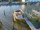 Private boat slip with lift for easy access at 175 Medallion Blvd # F, Madeira Beach, FL 33708