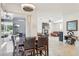 Breakfast nook with view of pool and backyard at 18520 Oak Way Dr, Hudson, FL 34667