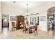 Dining room with a table for four and built-in hutch at 18520 Oak Way Dr, Hudson, FL 34667