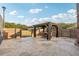 Covered patio with gazebo, table, and chairs at 18520 Oak Way Dr, Hudson, FL 34667