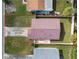 Aerial view of a single Gathering home and its lot at 1885 Mississippi Ne Ave, St Petersburg, FL 33703