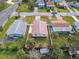 An aerial view of a single Gathering home on its lot at 1885 Mississippi Ne Ave, St Petersburg, FL 33703