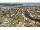 Aerial view showing a single Gathering home in a residential neighborhood near the water at 1885 Mississippi Ne Ave, St Petersburg, FL 33703