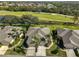 Aerial view of home and surrounding golf course community at 2019 Acadia Greens Dr # 34, Sun City Center, FL 33573