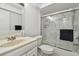 Bathroom with a shower/tub combo and marble tile at 2650 Countryside Blvd # C309, Clearwater, FL 33761