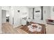 Bright home office features built-in shelving and wood-look flooring at 5672 Bay Tide Ct, Land O Lakes, FL 34638