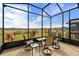 Relaxing screened porch with patio furniture and tranquil views at 5672 Bay Tide Ct, Land O Lakes, FL 34638