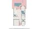 Floor plan displaying a split bedroom layout, kitchen, and pool at 6408 Key Island Ave, Apollo Beach, FL 33572