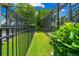 Landscaped backyard with fenced pool area at 6429 Seasound Dr, Apollo Beach, FL 33572