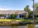 Private patio and canal view at 7710 Palm Aire Ln, Sarasota, FL 34243