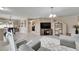 Open concept living room with views into kitchen and dining area at 10817 Keys Gate Dr, Riverview, FL 33579
