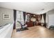 Home bar with extensive shelving and wine storage at 11911 Mandevilla Ct, Tampa, FL 33626