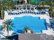 Aerial view of community lap pool with pergola at 11911 Mandevilla Ct, Tampa, FL 33626