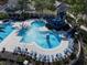 Aerial view of leisure pool with waterslide at 11911 Mandevilla Ct, Tampa, FL 33626