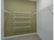 Spacious walk-in closet with wire shelving and green accent wall at 4177 Feldspar Ln, Spring Hill, FL 34609