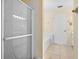 Bathroom with bathtub, shower, and a separate closet at 6515 Clair Shore Dr, Apollo Beach, FL 33572
