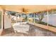 Relaxing screened porch overlooking a lake view at 6515 Clair Shore Dr, Apollo Beach, FL 33572