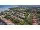 Wide aerial view of community near water at 1849 Bough Ave # D, Clearwater, FL 33760