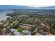 Aerial view of community with pool at 1849 Bough Ave # D, Clearwater, FL 33760
