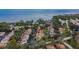Aerial view of community near waterfront; one building highlighted at 1849 Bough Ave # D, Clearwater, FL 33760
