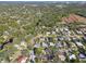 Wide aerial view showcasing a neighborhood's tree-lined streets and houses at 1905 E Broad St, Tampa, FL 33610