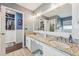 Bathroom boasting double vanity and granite countertops at 4113 Barret Ave, Plant City, FL 33566
