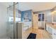 Elegant bathroom with a soaking tub and walk-in shower at 4113 Barret Ave, Plant City, FL 33566