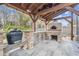 Brick pizza oven built into an outdoor kitchen at 4825 Scott Rd, Lutz, FL 33558