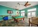 Game room featuring a pool table and seating at 5005 Coquina Key Se Dr # E, St Petersburg, FL 33705