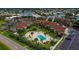 Aerial view of community pool and condo buildings at 1028 Apollo Beach Blvd # 11, Apollo Beach, FL 33572