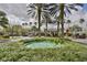 Community clubhouse with palm trees and fountain at 1526 Leland Dr # 1525, Sun City Center, FL 33573