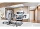 Kitchen with stainless steel sink and faucet, and wood cabinets at 153 Sunward Ave, Palm Harbor, FL 34684