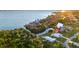 Aerial view showing home's location on waterfront property with canal access at 159 Danforth Dr, Punta Gorda, FL 33980