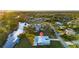 Aerial view showcasing home's location in a quiet waterfront community at 159 Danforth Dr, Punta Gorda, FL 33980