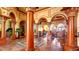 Elegant lobby with high ceilings and ornate columns at 2749 Via Cipriani # 1010B, Clearwater, FL 33764