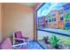 Private screened patio with view of community at 2749 Via Cipriani # 1010B, Clearwater, FL 33764