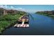 Community dock with kayaks and boat slips available at 2749 Via Cipriani # 1010B, Clearwater, FL 33764