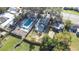 Aerial view showing home with pool, detached garage, and large lot at 2859 38Th N Ave, St Petersburg, FL 33713