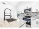 Modern kitchen with a farmhouse sink and stainless steel appliances at 2859 38Th N Ave, St Petersburg, FL 33713